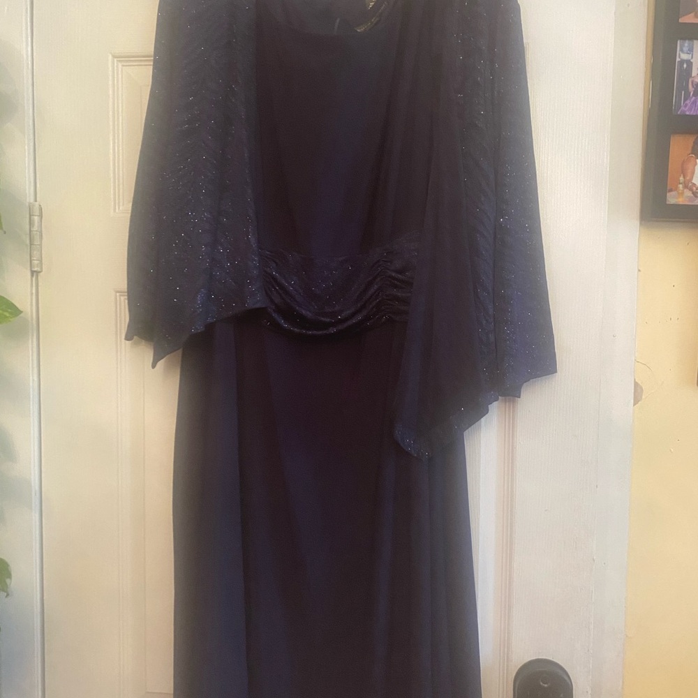 Jessica Howard Elegant Navy Blue Evening Dress